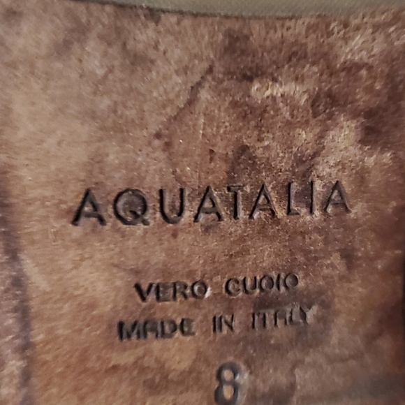 Aquatalia Brown Leather Zip-Up Ankle Booties Boots Women's Size 8, Made In Italy - Picture 12 of 13